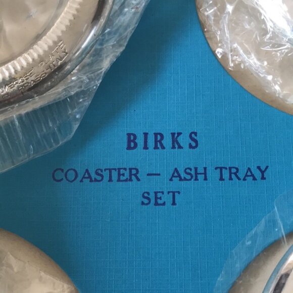 Birks MCM Coaster Ash Tray Set 4 Vintage - Picture 8 of 11